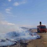 Baliekesir’de düzenli depolama alanında yok olmuş yangın